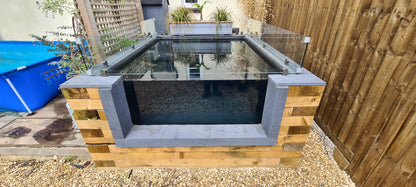 Railway Sleeper Pond Kit 100cm deep - New Sizes Winter 2024